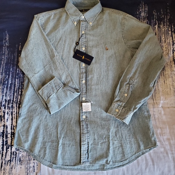 Polo Ralph Lauren Other - Chambray Polo RL Long Sleeve Button Shirt Large